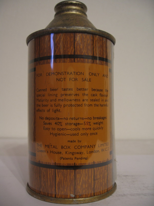 ENGLAND Beer (cone top) side 2