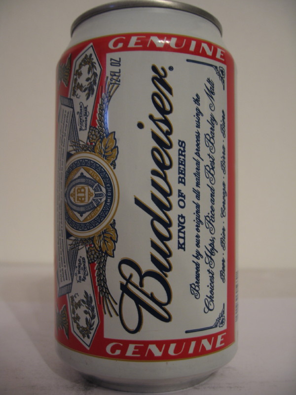 BELIZE Budweiser (AL can) side 1