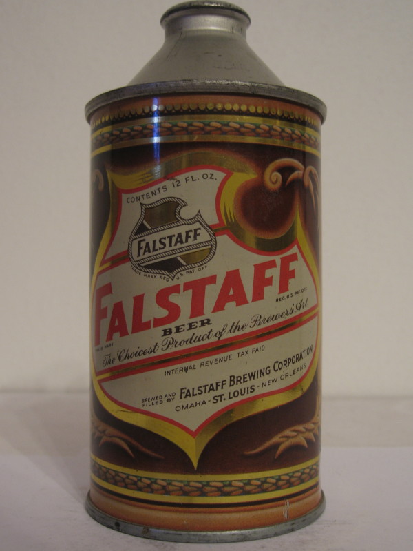 USA FALSTAFF BEER (cone top) side 1