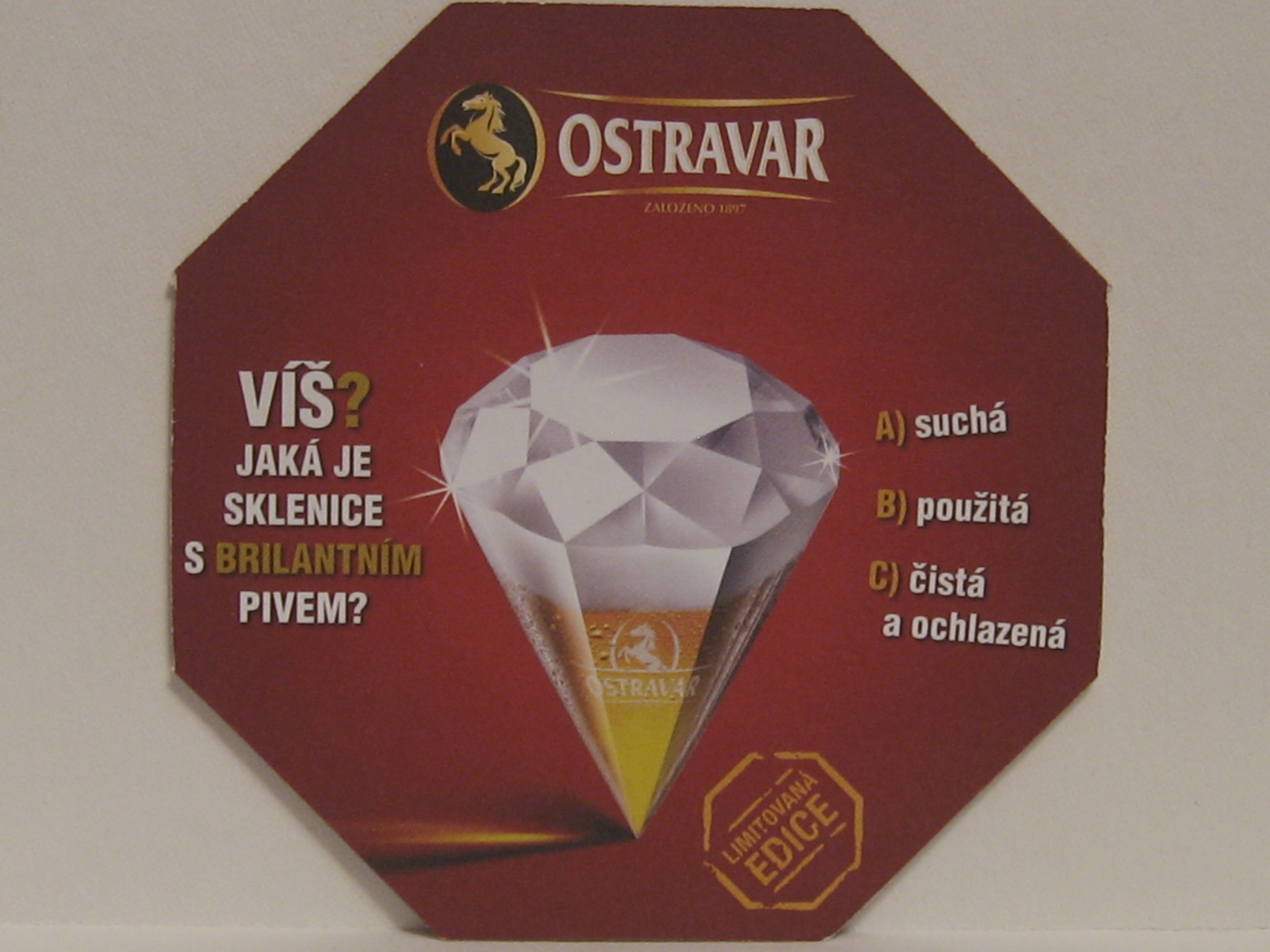 OSTRAVAR ZALOŽENO 1897 LIMITOVANÁ EDICE (diamant) (PTVP-S-ab) 
