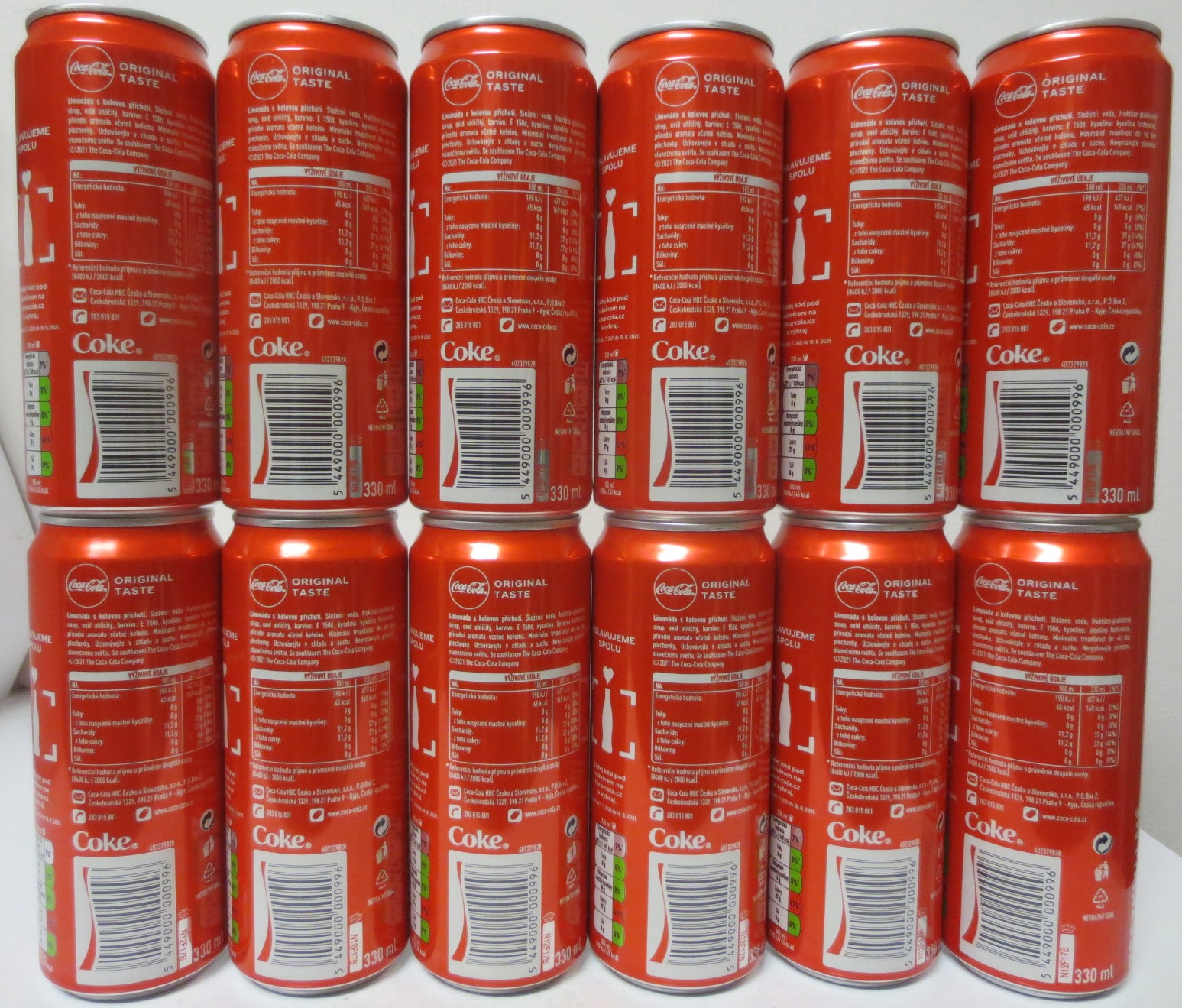 Coca Cola Christmas set from AUSTRIA (12 cans) (33cl) (B/O) 