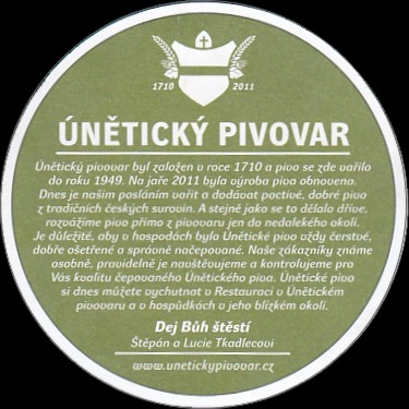 Unětické pivo 12° (PTMP-K-ab) - 105mm