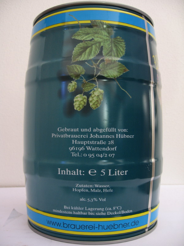 Brauerei Hubner Privatbrauerei seit 1806 Wattendorf