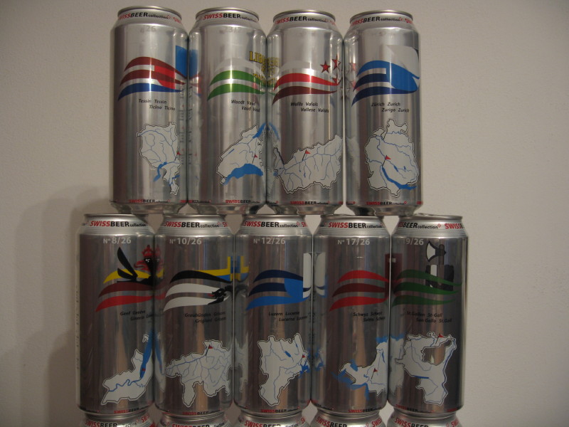 SWISSBEER maps (14 cans set) from Schwitzerland (50cl) (T/O)