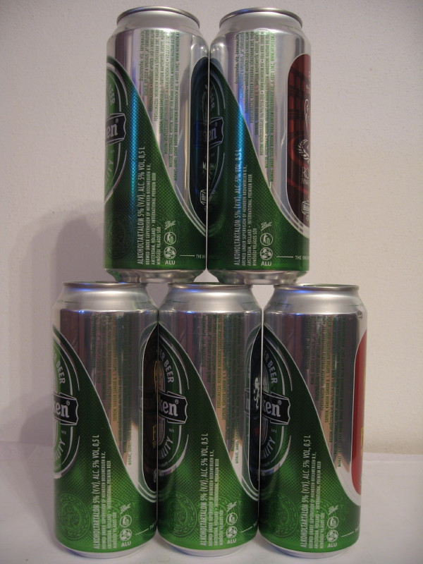 HEINEKEN UEFA (5 cans set) from Hungary (50cl) (B/O)