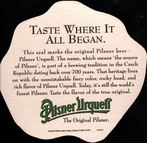 PRAZDROJ PLZEŇ THE ONLY GENUINE PILSNER (PTEX-S-ab)