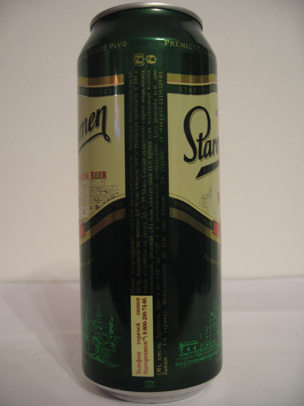 Staropramen PREMIUM BEER PRAGUE (export for Russia) 