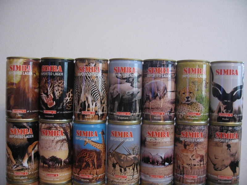 SWAZILAND SIMBA (28 cans set) from Swaziland (34cl) (B/O) 