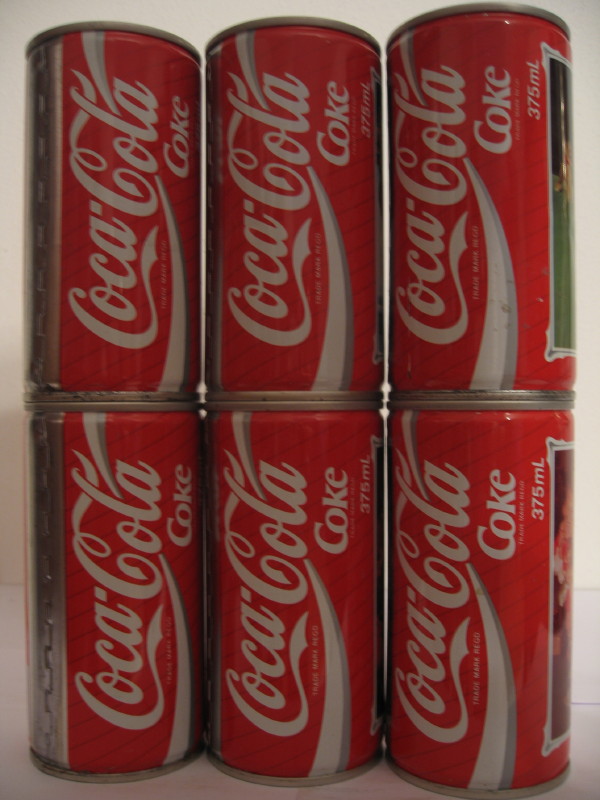 Coca Cola santa claus 6 cans complete set from AUSTRALIA (CS) (37,5 cl) (T/O)
