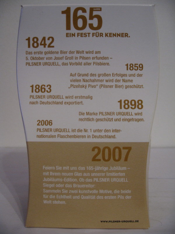 Pilsner Urquell 165 (1842-2007) č.2