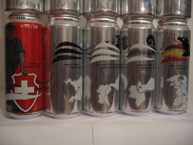 SWISSBEER maps (14 cans set) from Schwitzerland (50cl) (T/O)