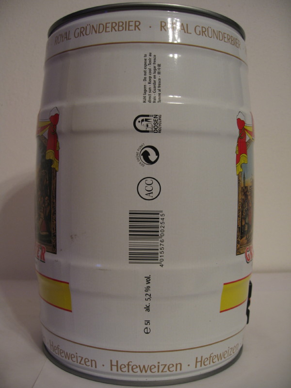 ROYAL GRÜNDERBIER Hefeweizen (5L) Nr.1