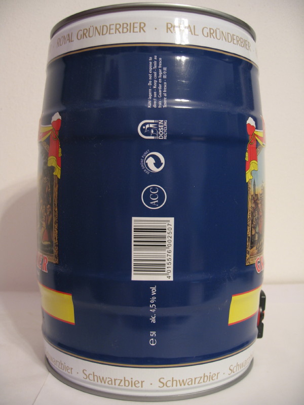 ROYAL GRÜNDERBIER Schwarzbier (5L) Nr.1