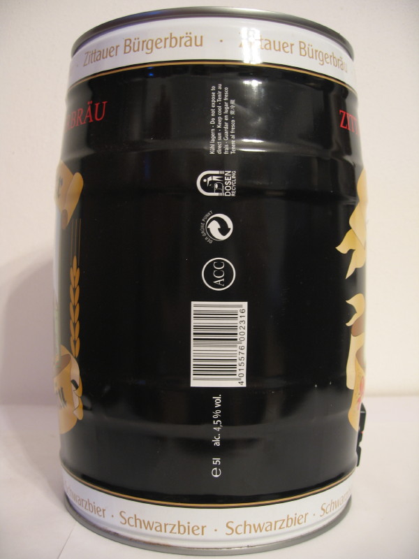 Zittauer Bürgebräu SCHWARZBIER (5L) Nr.1