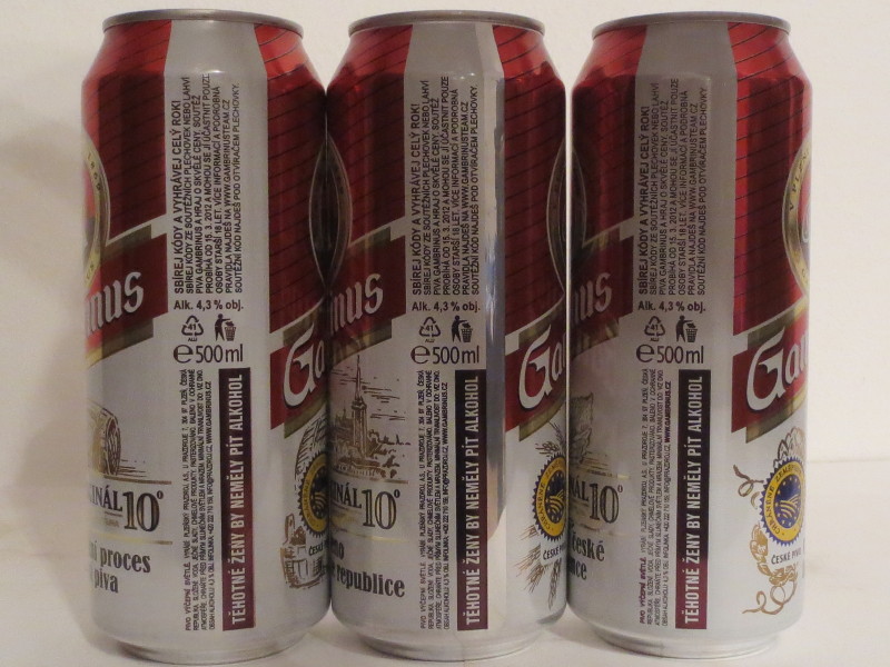 Gambrinus 3 cans set from CZECH REPUBLIC (50cl)