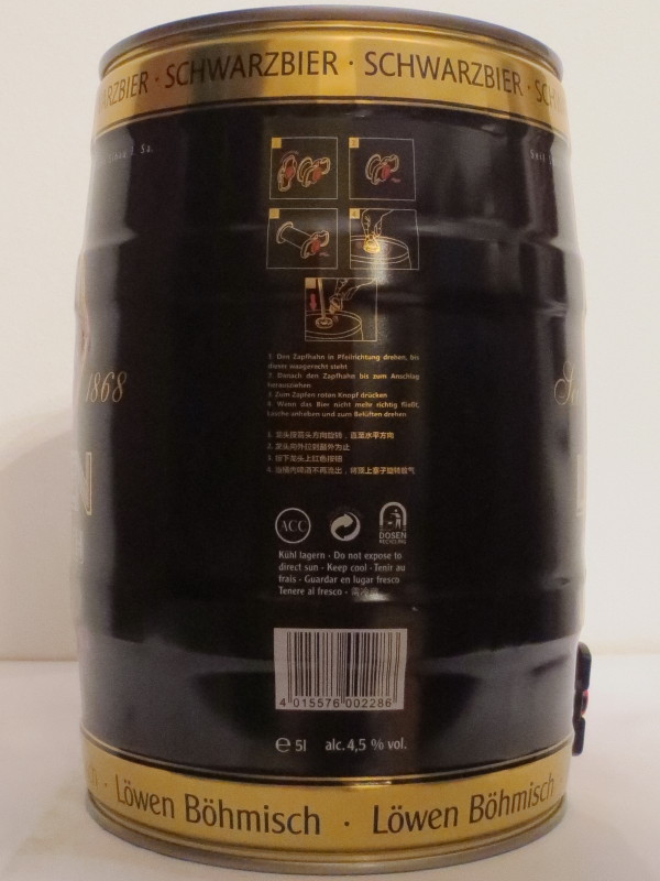 LÖWEN BÖHMISCH Schwarzbier (white) (5L) Nr.2 