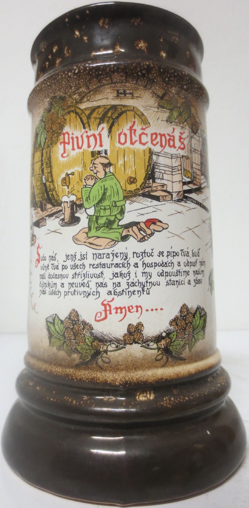 Pivní otčenáš (0,5L) Keramický korbel č.1 