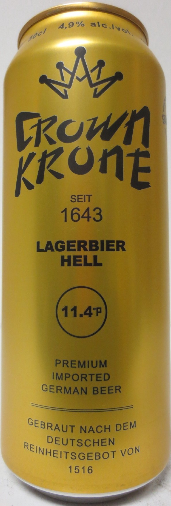 CROWN KRONE LAGERBIER HELL (50cl) Nr.1 