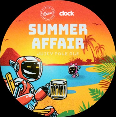 Budweiser Clock SUMMER AFFAIR JUICY PALE ALE (PTVP-K-ab) lesklá verze export na Slovensko