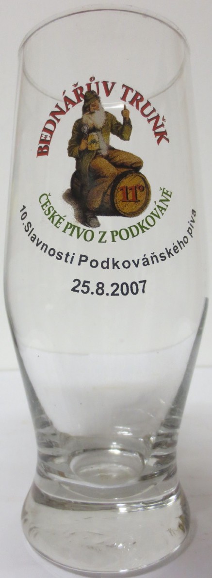 BEDNÁŘŮV TRUŇK ČESKÉ PIVO Z PODKOVÁNĚ 10.Slavnosti Podkováňského piva 25.8.2007 (0,5L) štuc