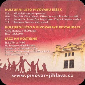 Ježek Pivo které bodne! KULTURNÍ LÉTO V PIVOVARU JEŽEK (PTVP-Č-ab) 