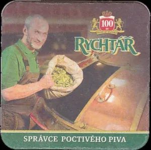 RYCHTÁŘ 100 let SPRÁVCE POCTIVÉHO PIVA WWW.RYCHTAR.CZ (pytel chmele) (PTVP-Č-ab)
