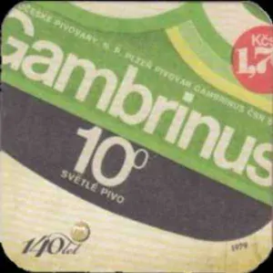 Gambrinus 10° SVĚTLÉ PIVO 140 let (PTVP-Č-ab)