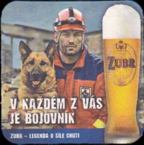 ZUBR V KAŽDÉM Z NÁS JE BOJOVNÍK NAJDI HO V SOBĚ I TY (hasič se psem) (PTVP-Č-ab)