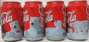Coca-Cola alwas bears 4 cans set from GERMANY (33cl) (T/O)