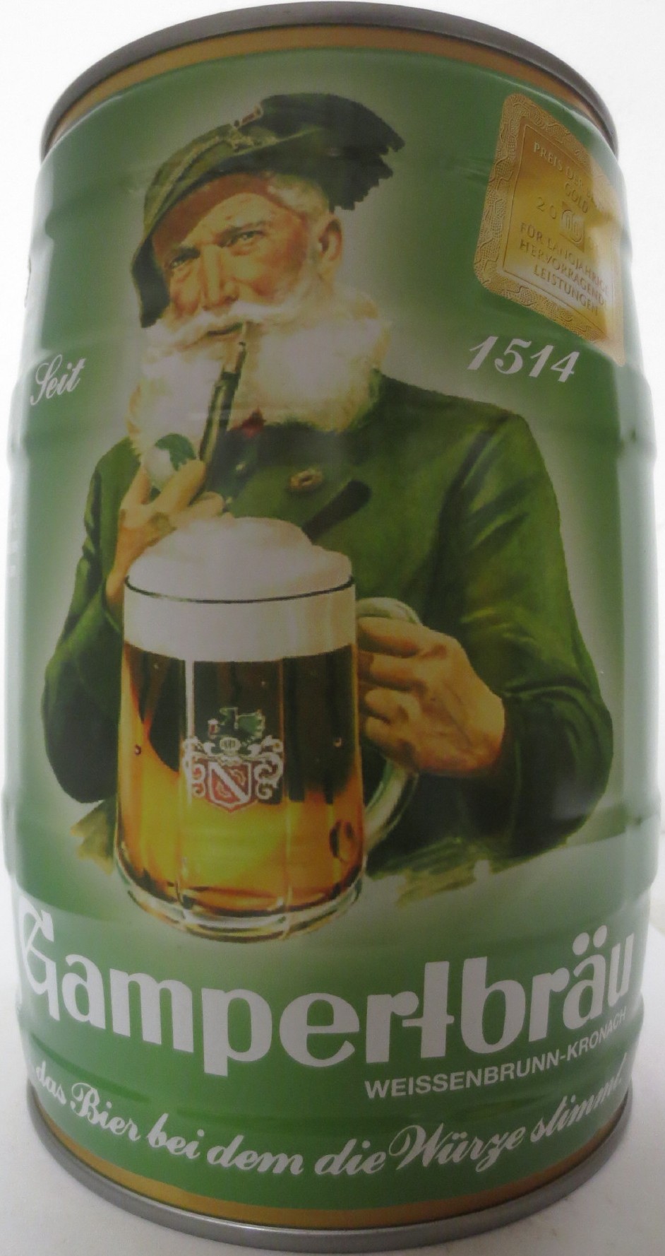 Gampertbräu WEISSENBRUNN-KRONACH PREIS DER BESTEN GOLD 2006 (5L) Nr.1 