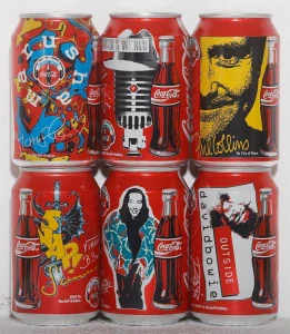 Coca Cola Music set from SWITZERLAND (6 cans) (33cl) (air fake)