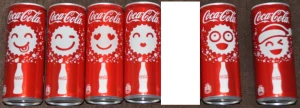 Coca Cola Share a Coke with... Emoticon from RUSSIA (6 cans) (25cl) (T/O)