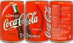 Coca Cola always Simpre Toujours can from NETHERLANS (15cl) (B/O)