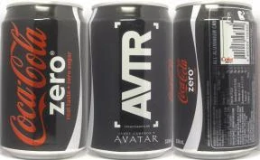 Coca Cola zero AVTR AVATAR from HONG KONG (33cl) (T/O) 