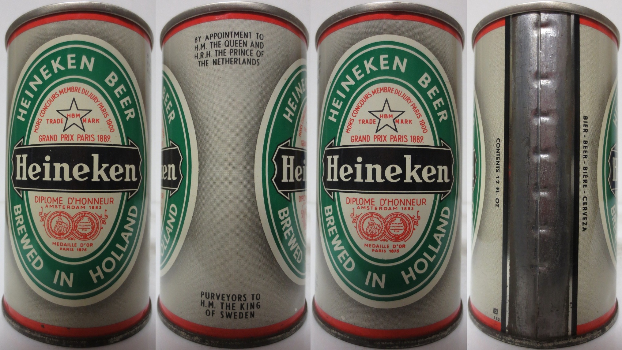 Heineken HEINEKEN BEER BREWED IN HOLLAND can from HOLLAND (SS) (33cl) Nr.1 