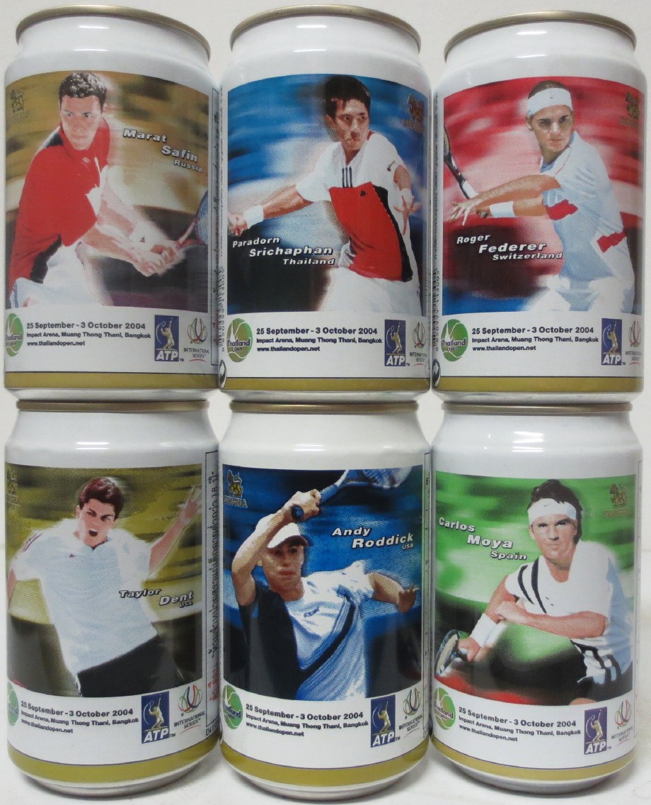SINGHA TENIS cans set from THAILAND (6 cans) (B-O)
