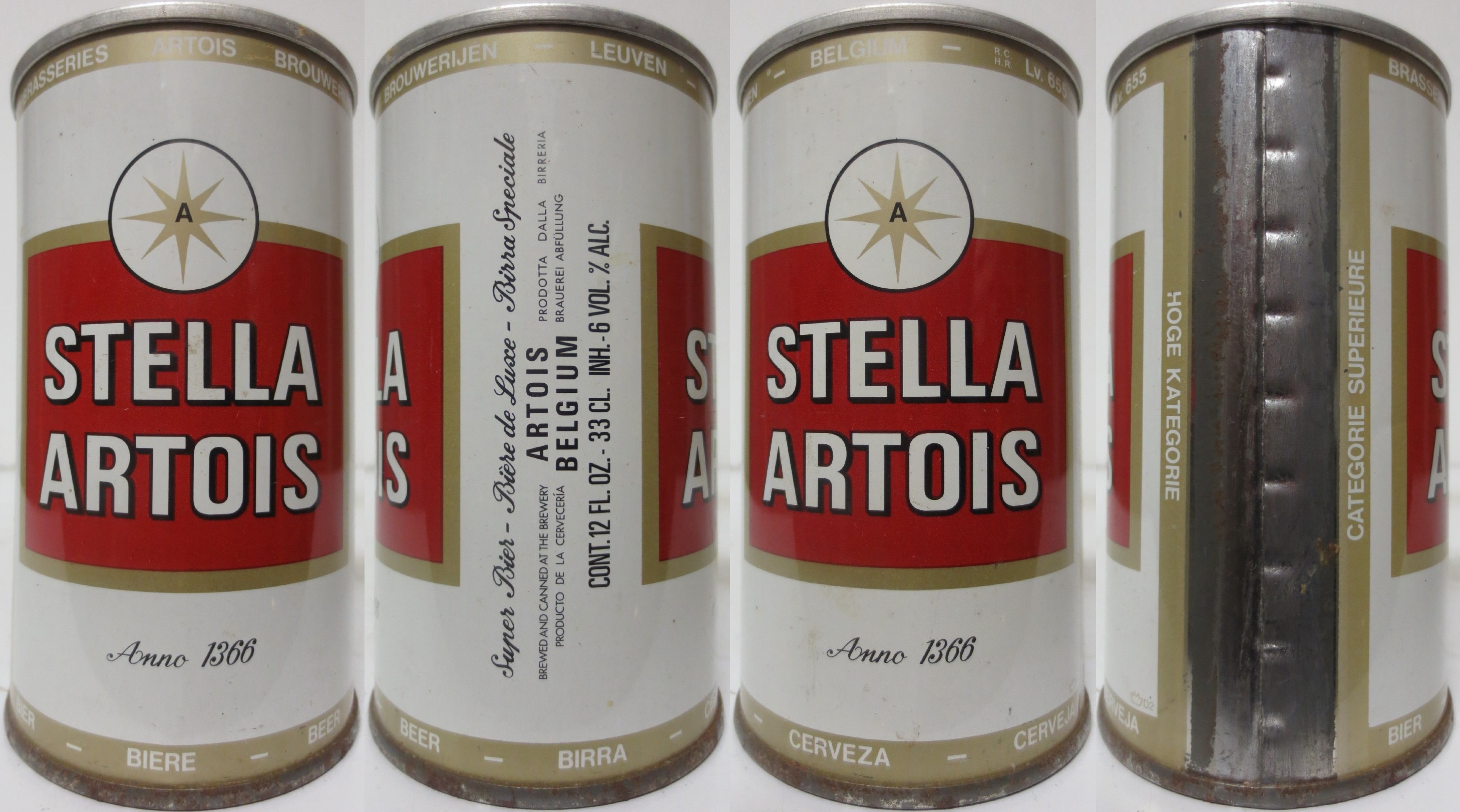 STELLA ARTOIS Anno 1366 can from BELGIUM (SS) (35cl) 
