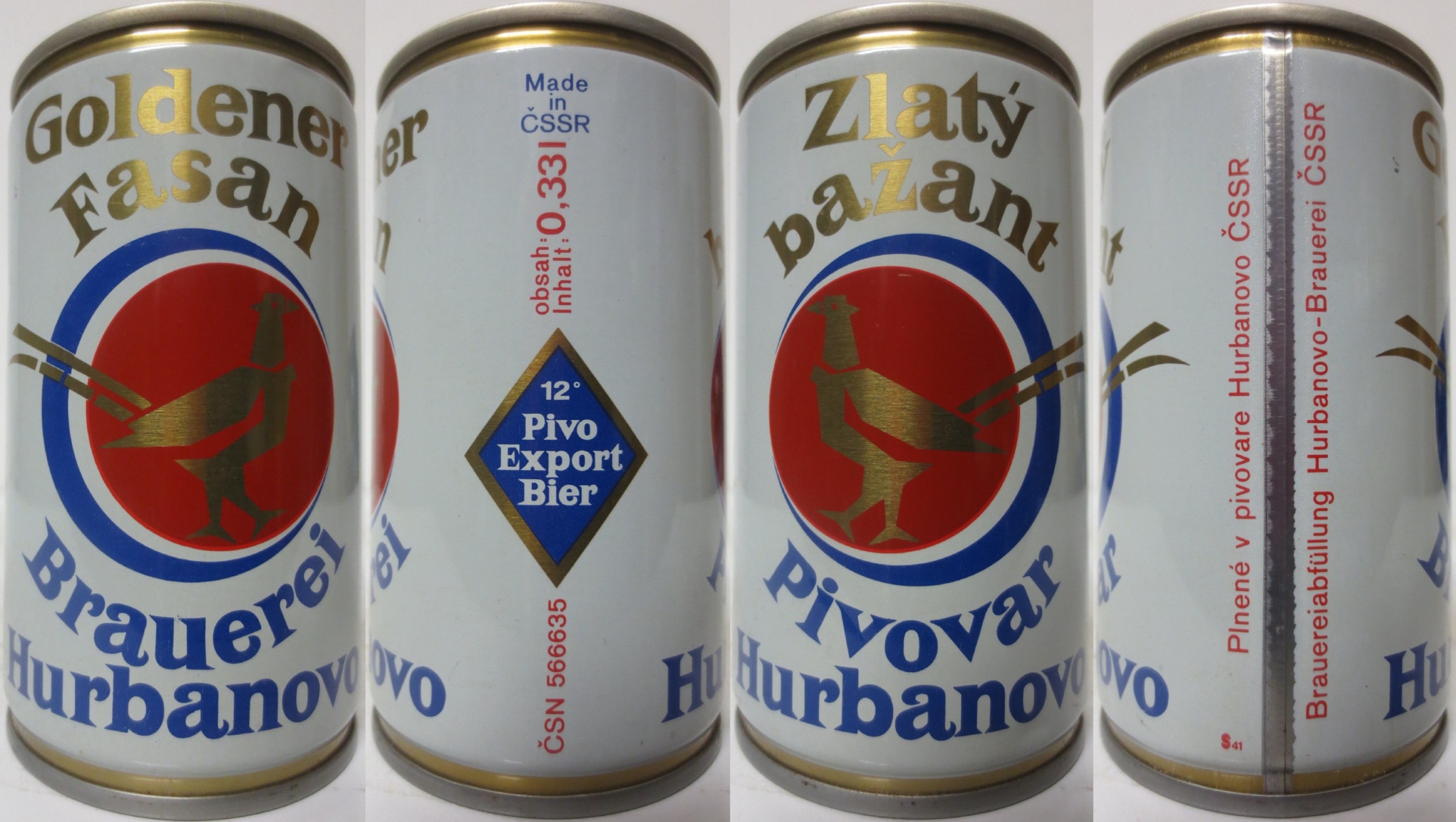 Goldener Fasan-Zlatý bažant from CZECHOSLOVAKIA (CN) (33cl) (T/O)