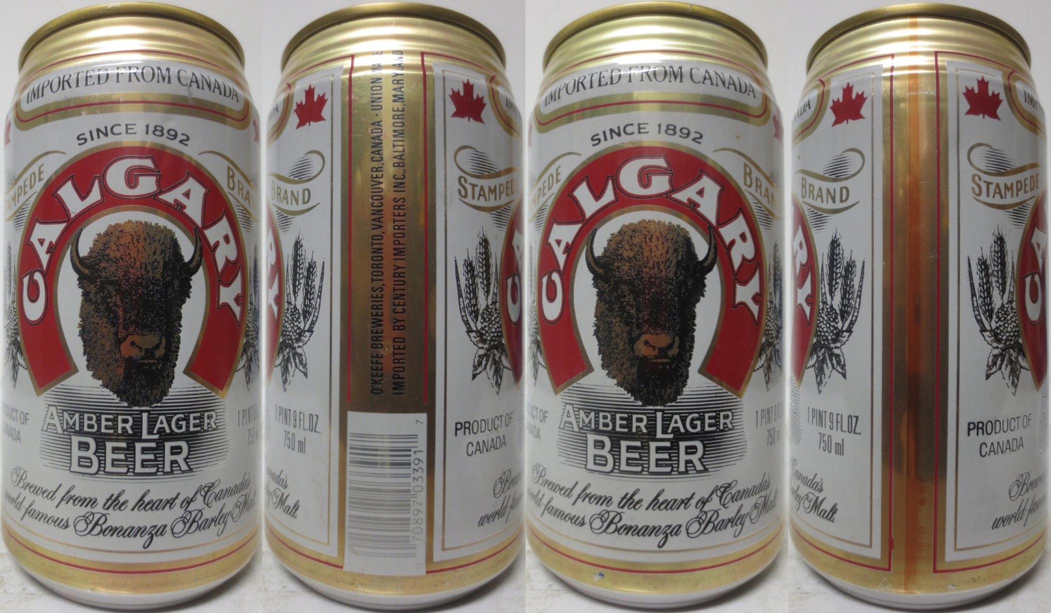CALGARY AMBER LAGER BEER from CANADA (75cl) (B/O) 