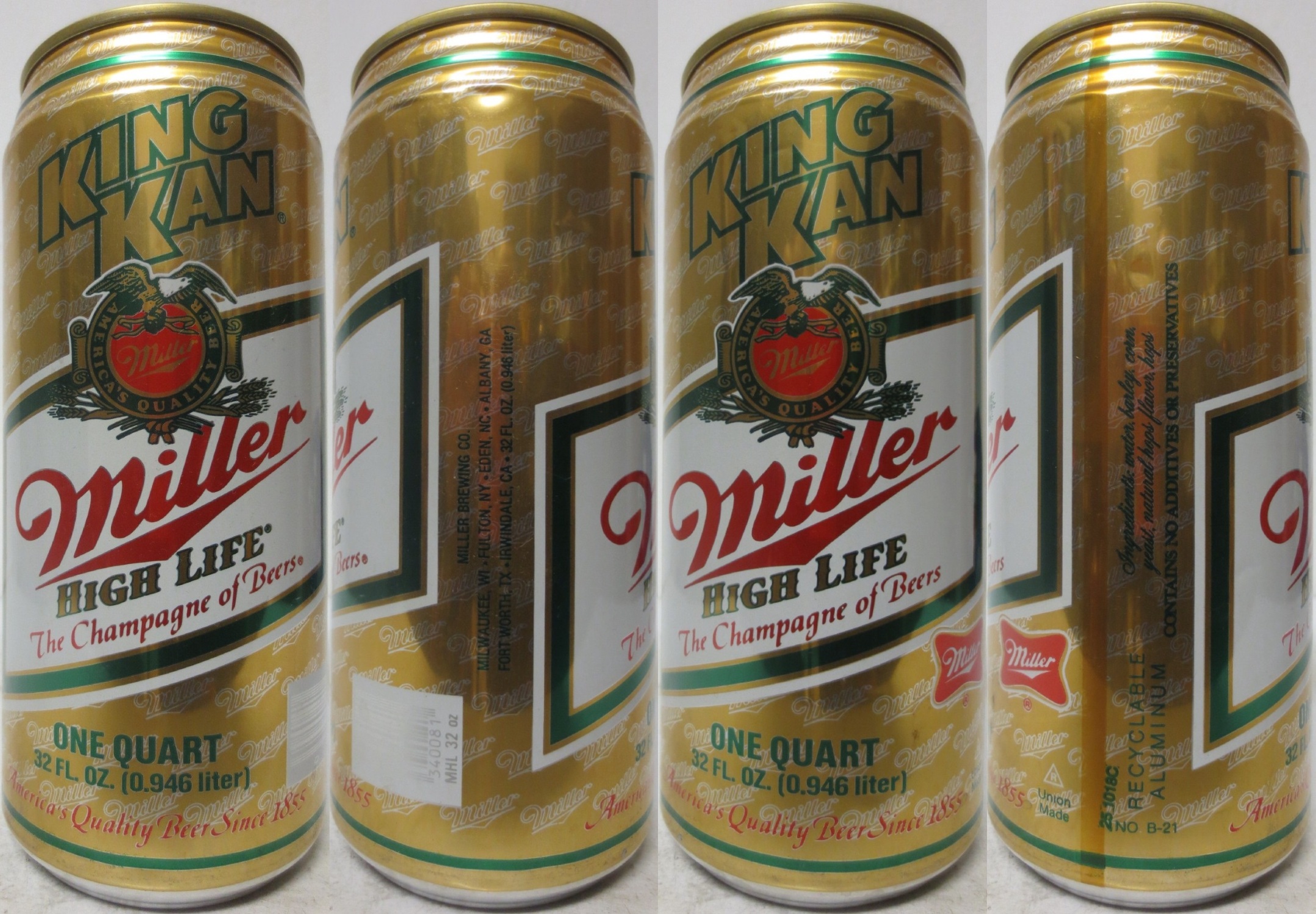 Miller HIGH LIFE KING KAN can from USA (94,6cl) (T/O) 