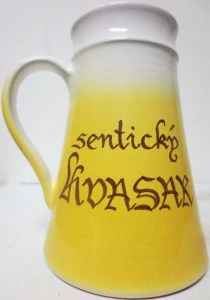 sentický Kvasar Medové pivo (0,5L) keramický korbel 