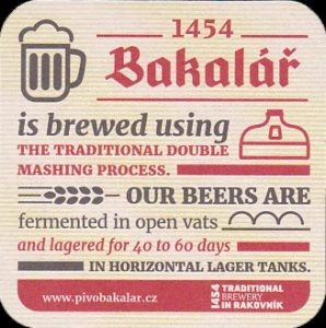 Bakalář is brewed using (PTVP-K-ab) 