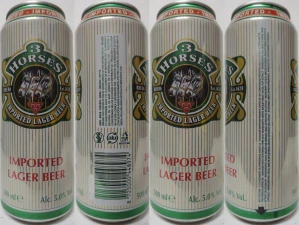 3 HORSES IMPORTED LAGER BEER (50cl) Nr.1