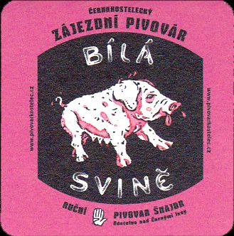 BÍLA SVINĚ ČERNOKOSTELECKÝ ZÁJEZDNÍ PIVOVAR (PTMP-Č-a) Katalog Štěrba č.23 