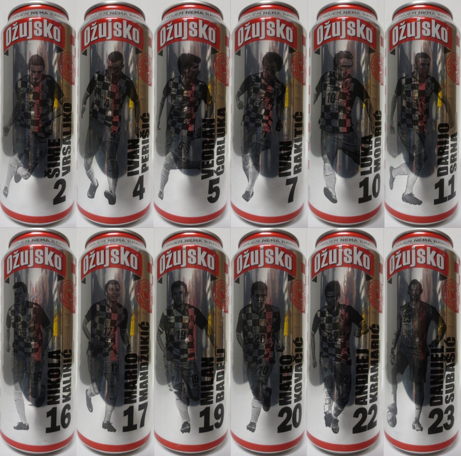 Ožujsko football complete beer cans set 12 cans from Croatia (50cl) (B/O) 