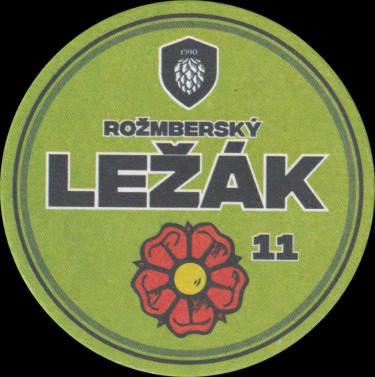 ROŽMBERSKÝ LEŽÁK 11 PIVOVAR ROŽMBERK 1590-2023 DEJ BŮH ŠTĚSTÍ (PTMP-K-ab)