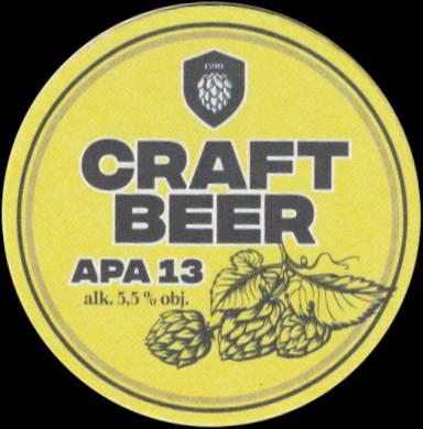 CRAFT BEER APA13 alk.5,5% obj. PIVOVAR ROŽMBERK 1590-2023 DEJ BŮH ŠTĚSTÍ (PTMP-K-ab)