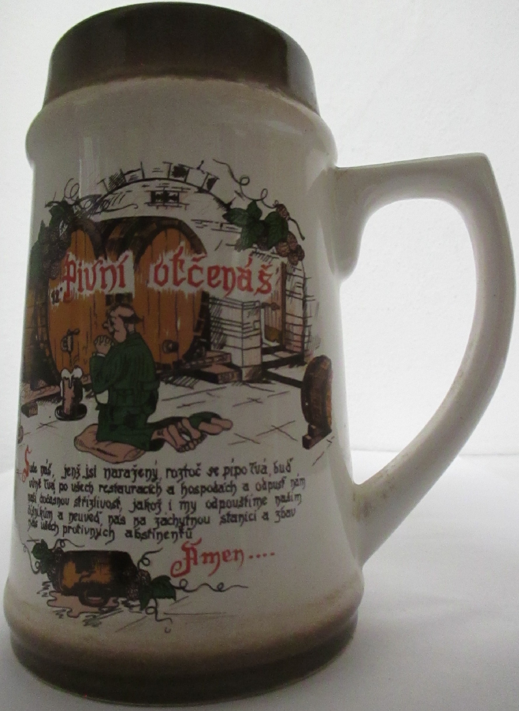 Pivní otčenáš (0,5L) Keramický korbel č.2