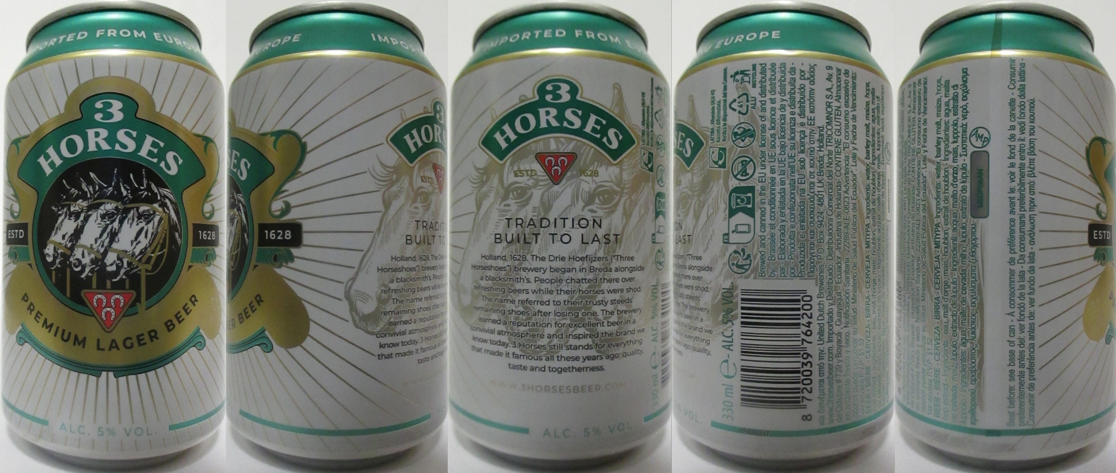3 HORSES IMPORTED LAGER BEER (33cl) Nr.2