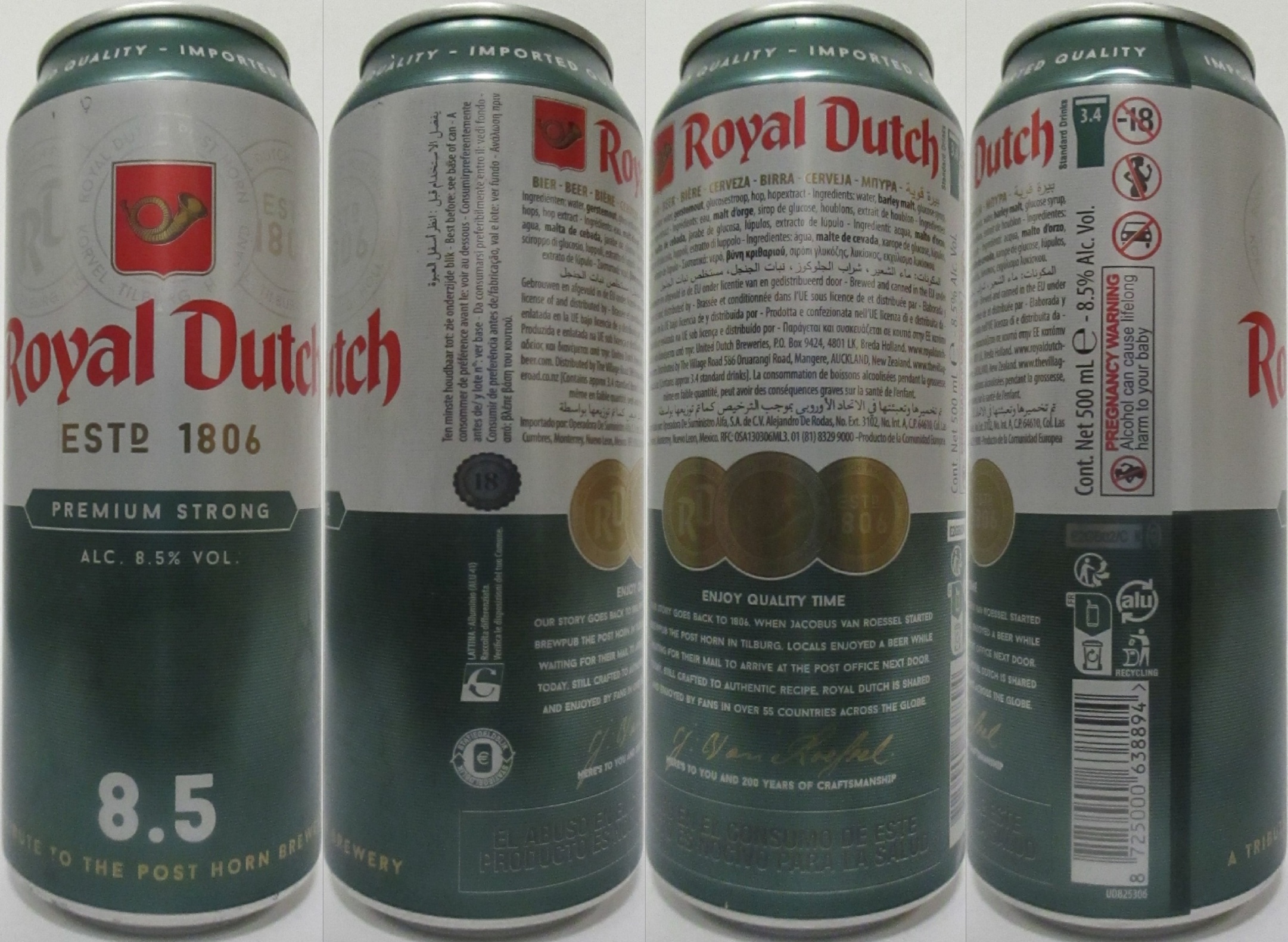 Royal Dutch ESTD 1806 PREMIUM STRONG 8.5 (50cl) Nr.1